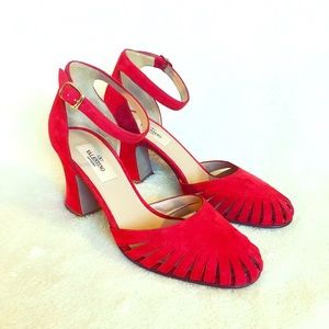 Valentino Garavani Red Suede Heels